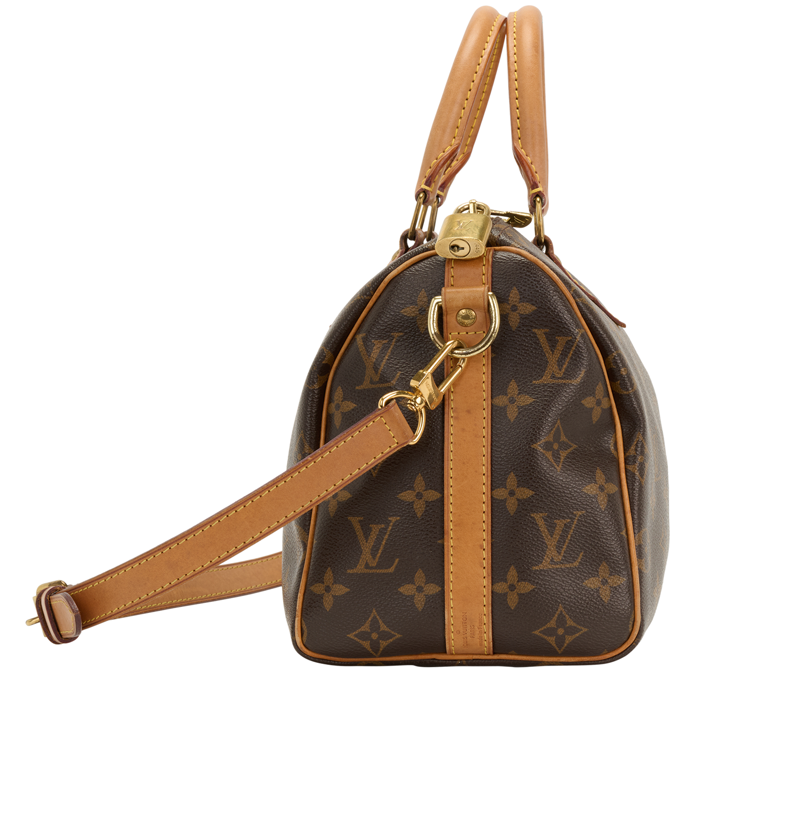 Speedy Bandouliere 25, &pound;995, Handbags, Brown, Canvas, Side view